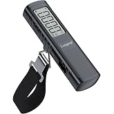 Battery-Free Digital Luggage Scale, 110lbs/50kg Portable Handheld Hanging Scale for Luggages, Suitcases, Backpacks &amp; Bags, Easy Weighing for Travel, No Need Batteries (Black)