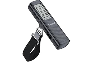 Longang Battery-Free Digital Luggage Scale, 110lbs/50kg Portable Handheld Hanging Scale for Luggages, Suitcases, Backpacks & Bags, Easy Weighing for Travel, No Need Batteries (Black)