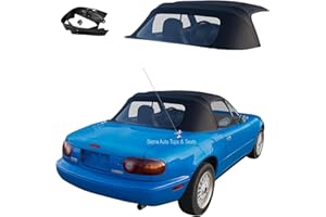 SIERRA AUTO TOPS & SEATS Sierra Auto Tops Convertible Top Replacement for Mazda Miata MX5 1990-2005, Cabrio Vinyl, Black, incl. Rain Rail