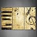 Canvas Wall Art for Music Room - Modern Decor with Piano Keys Painting