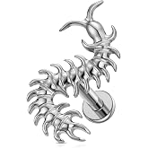 Humorrap 1PC ASTM F136 Titanium Halloween Piercing Jewelry 16G 8mm for Helix Conch Flat,Threadless