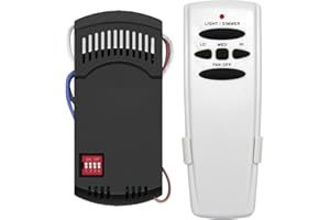 Universal Ceiling Fan Remote Control Kit with dimmer for AC 3-Speed Ceiling Fan Replacement for Hampton Bay Harbor Breeze Hun
