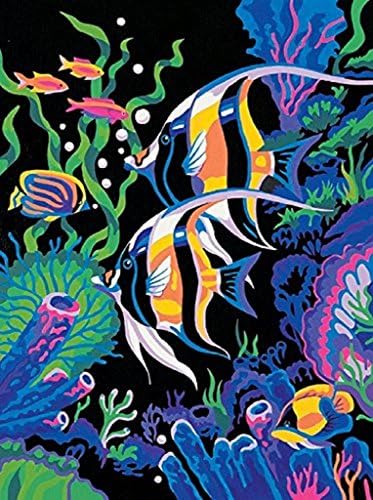 DIY Paint By Number Kits The underwater world fish 16x20 inch Frameless