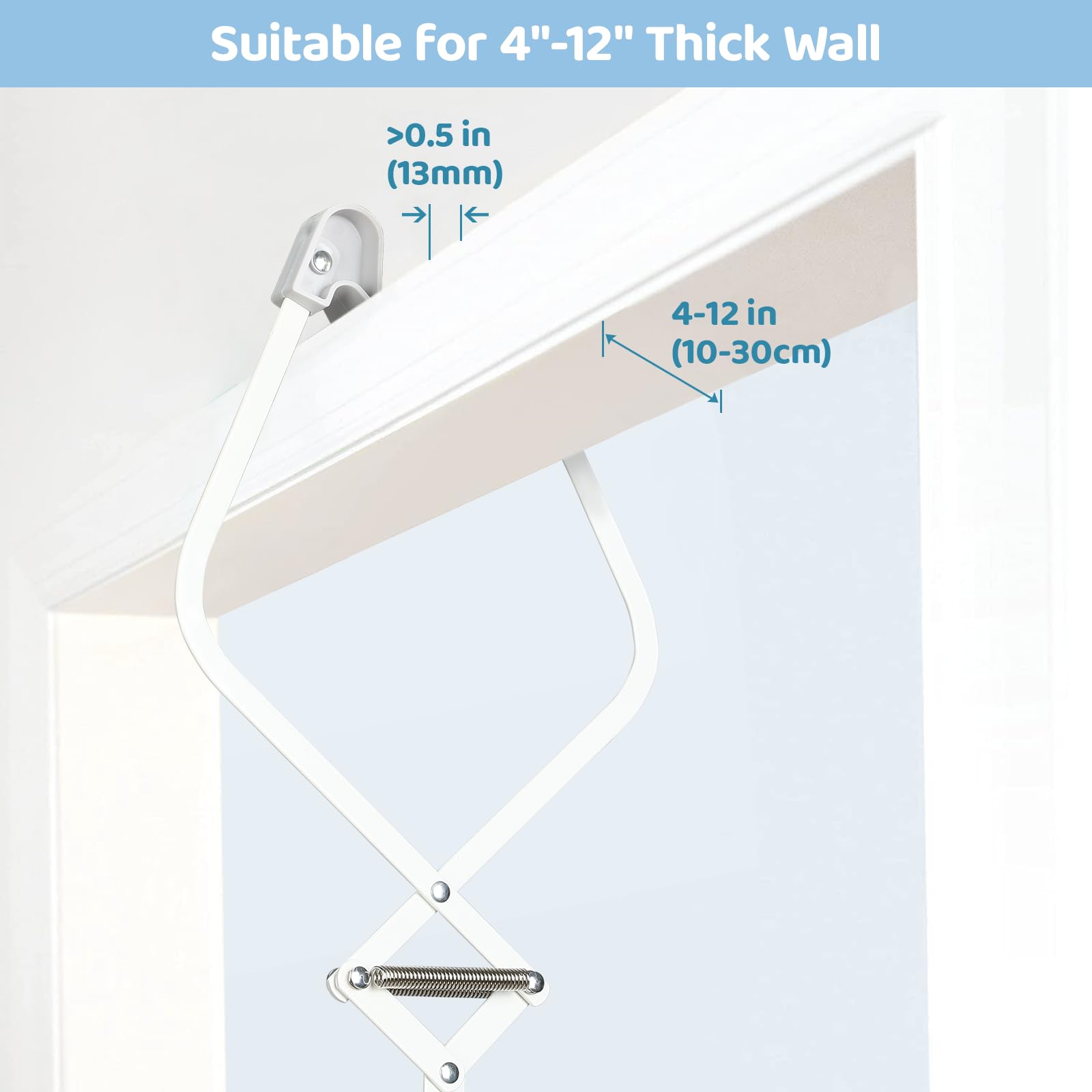 Cowiewie Door Jumper for Baby with Adjustable Seat and Strap, Fun Activity for 6-12 Months Baby Infant, Quiet Bear