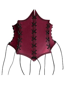 Andracor – Handgefertigtes Spitzes Unterbrust Ledermieder Mystic – für LARP, Cosplay, Steampunk, Wikinger und Mitttelalter – 