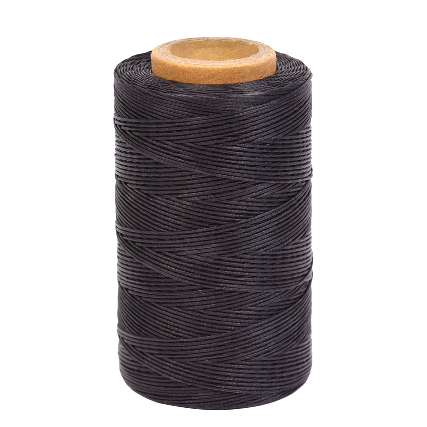 Waxed Thread 284 Yards 150D 0.8MM Leather Sewing Waxed Thread for Shoes Repairing Bookbinding Leather Craft DIY (Black, 9#)