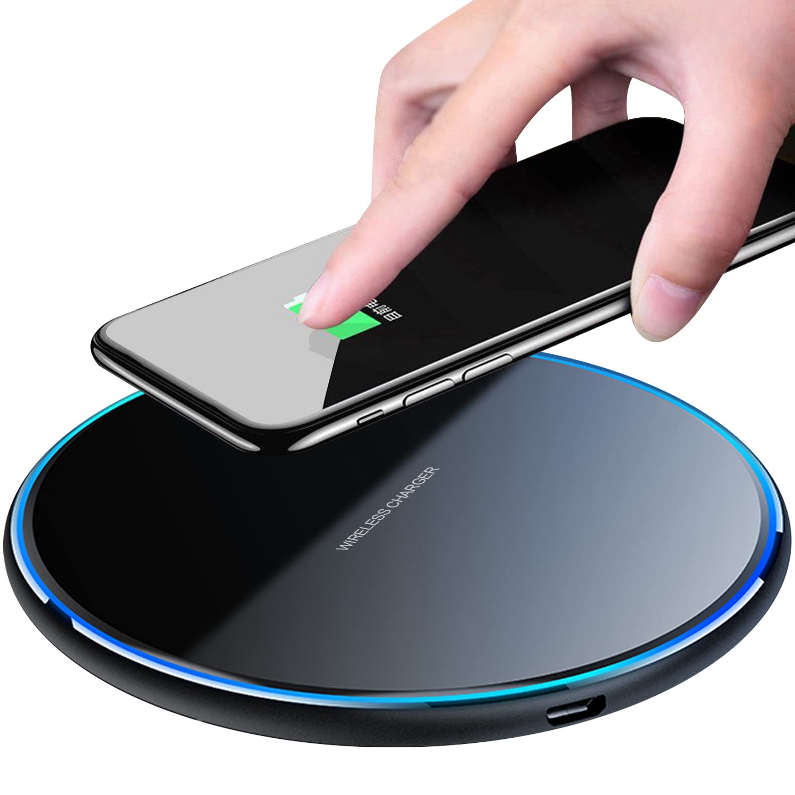 Wireless Charger, 15W/10W/7.5W Wireless Charging Pad Compatible for 13 Pro Max /13 Pro /11 /XS/XS Max/X / 8, Fast Charging for S10 /S10+ /S9 /S8 /S7