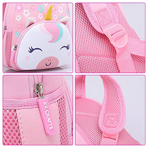 KK CRAFTS Toddler Backpack, Waterproof Preschool Backpack, 3D Cute