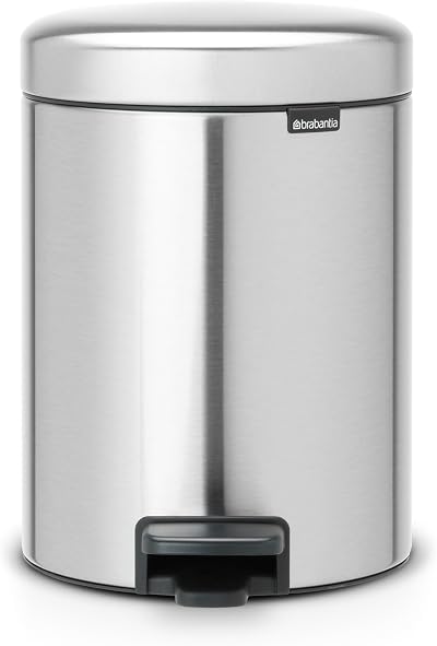 Brabantia newIcon Pedal Bin 5 L Matt Steel Fingerprint Proof