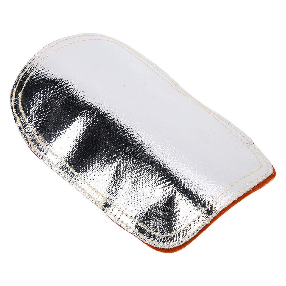 Sonew Welding Hand Pad, Guard Gloves, Leather Aluminized Back Heat Shield Split Cowhide