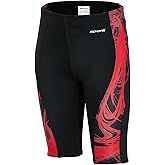 Sporti Boys' Swim Jammers - Youth Competitive Graphic Design Swim Racing Swimming Shorts Swimsuit Trunks Chlorine Resistant