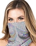 Silver Holographic Pyramid Rave Dust Mask One Size