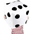 CCINEE 20 Inch Jumbo Inflatable Dice,White and Black Giant Inflatable Dice for Indoor Outdoor Broad Game Ludo and Pool Party Decoration,1 Pcs