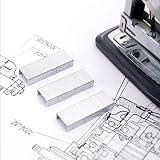 ASNOMY Box 10000Pcs Staples 24/6mm for Stapler Steel Iron Silver view 3