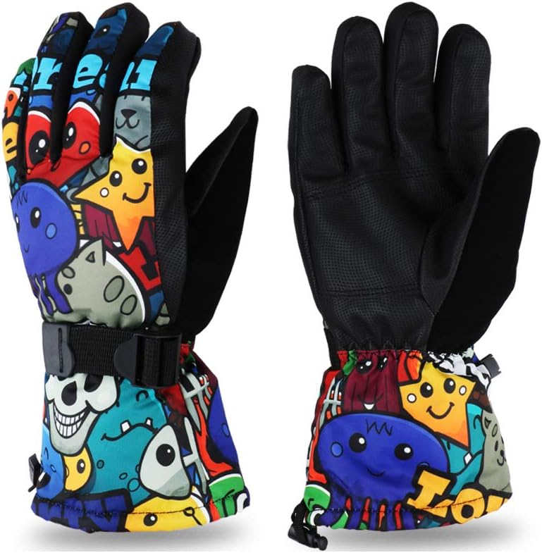 Xueliee Ski Gloves for Men and Womens,Warm Gloves, Waterproof Fabric & Adjustable Cuff, Great to Keep Hands Warm in Cold Weather