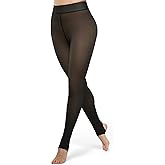 KBVOT Fleece Lined Tights Women Sheer Warm Pantyhose Leggings Fake Translucent Thermal Winter Thick Tights for Dresses