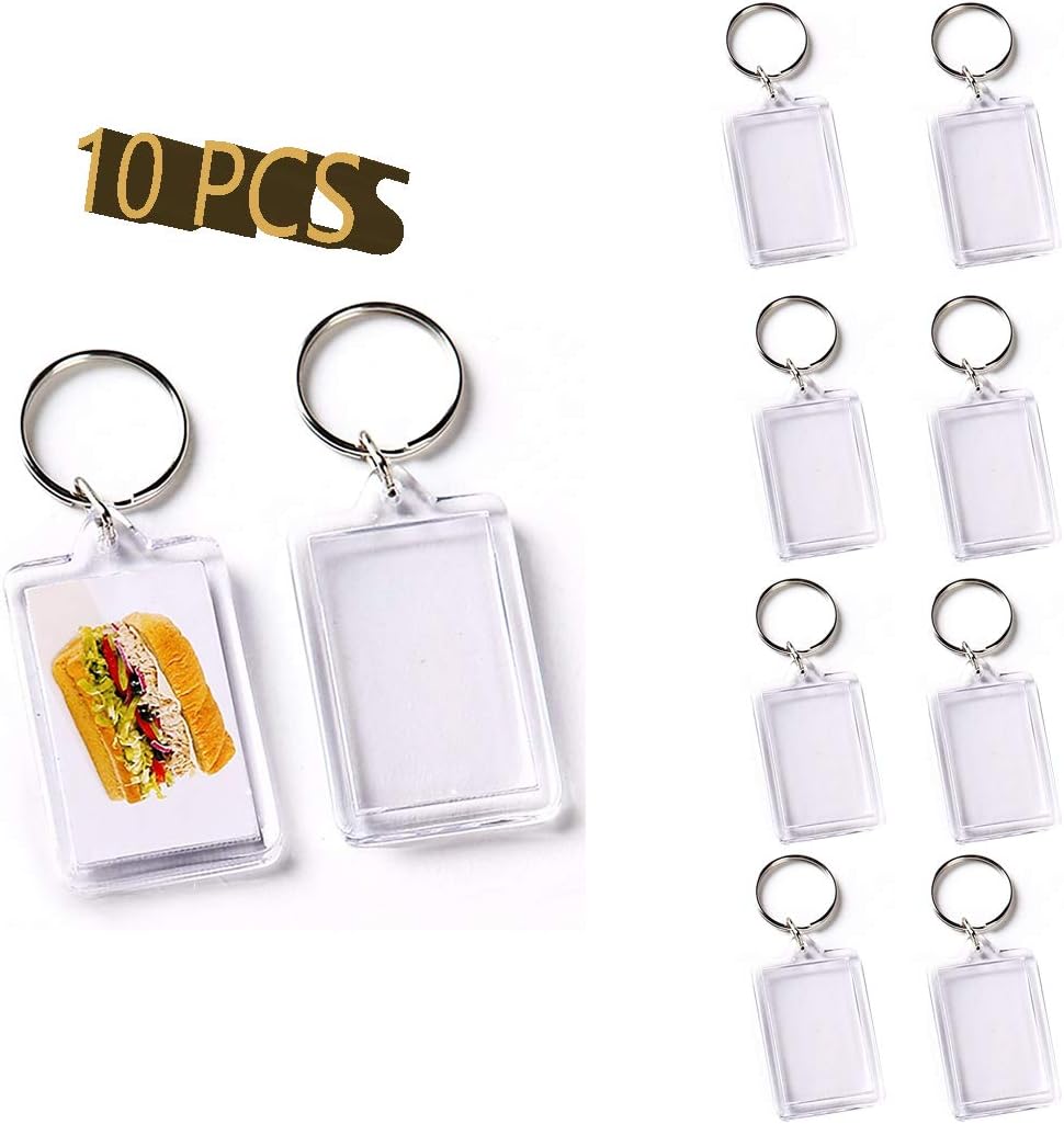 OLEWELL 10 PCS Photo Keychain Keychain Picture Holder Photo