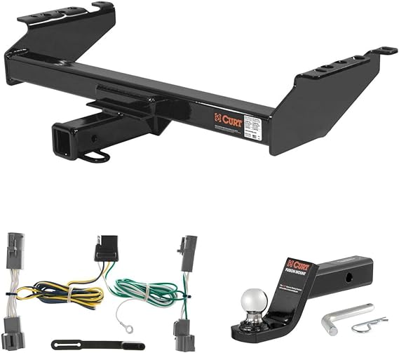 Amazon.com: CURT Trailer Hitch, Wiring & 1 7/8" Ball Mount w/ 4" Drop