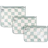 Tiny Twinkle Diaper Bag Organizing Pouches|3 Pack Mess-Proof Clear Front Travel Organizer Bags&TSA Approved Toiletry Bag Set for Baby and Mom Essentials