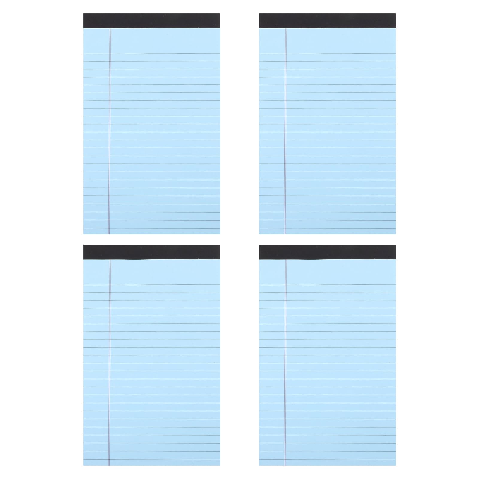 Operitacx A5 Legal Pads Blue Lined Tear-off Notepads Set of 4 for Office School Memo Planning Writing