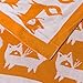 Lolli Living Knitted Mod Jacquard Blanket in Fox. 100% Cotton Knitted Baby Blanket