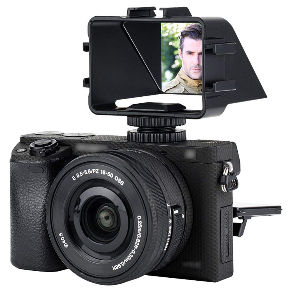 JJC Camera Flip Screen Mirror for Sony a6500 a6300 a6000 a7 II a7 III series Fujifilm X-T2 X-T3 X-T20 X-T30 X-E4 Nikon Z5 Z6 Z7 with Cold Shoe Mount for Mic Light - Selfie Flip Screen
