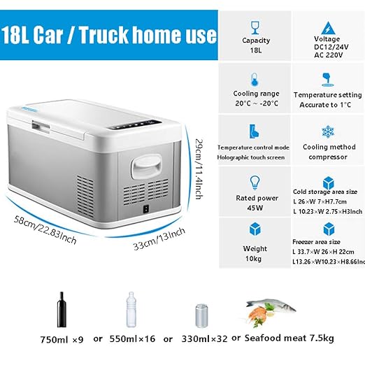 Nevera Portátil De Compresor 18L/25L Nevera Camping Electrica,DC12 ...