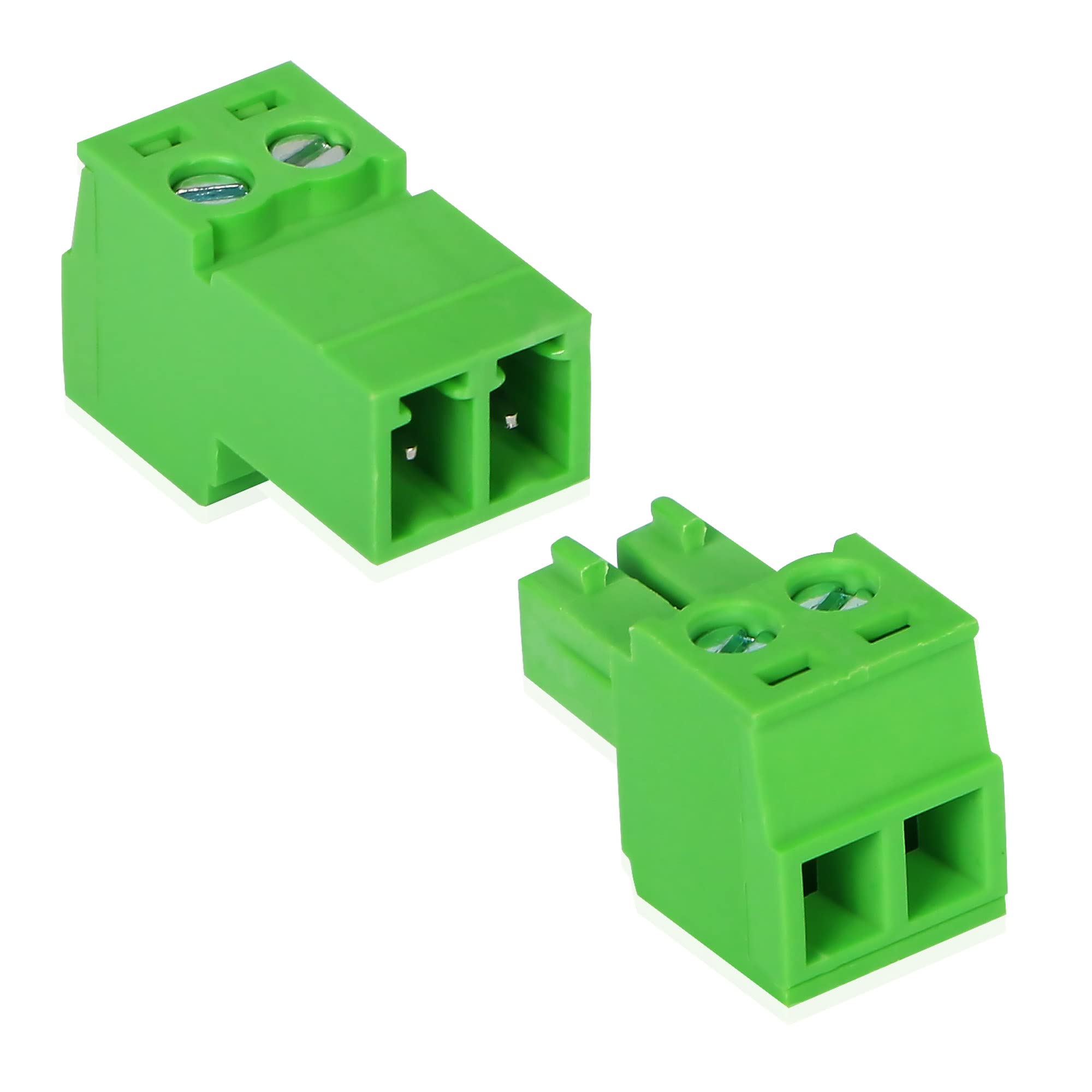 GINTOOYUN 5 Sets 3.81mm Phoenix Connector 2 Pin, 300V 15EDGRK 2-Pole 3.81mm Ground Circuit Terminal Blocks, 3.81mm Pitch 2P PCB Screw Terminals — image 1