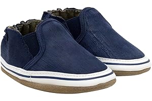 Robeez Baby Boys and Unisex Soft Soles Slip-Resistant Crib Shoes Slippers Moccasins for Infant and Toddler, 0-24 Months