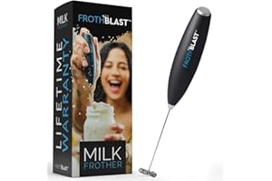 FrothBlast Milk Frother Handheld for Coffee (Foam Maker) Whisk Drink Mixer for Lattes, Cappuccino, Frappe, Matcha, Hot Chocolate