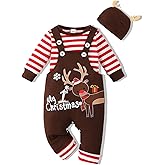 Gakizon Baby Boy Christmas Clothes,Infant baby Boy Xmas outfits,3pcs My First Christmas Outfits Set