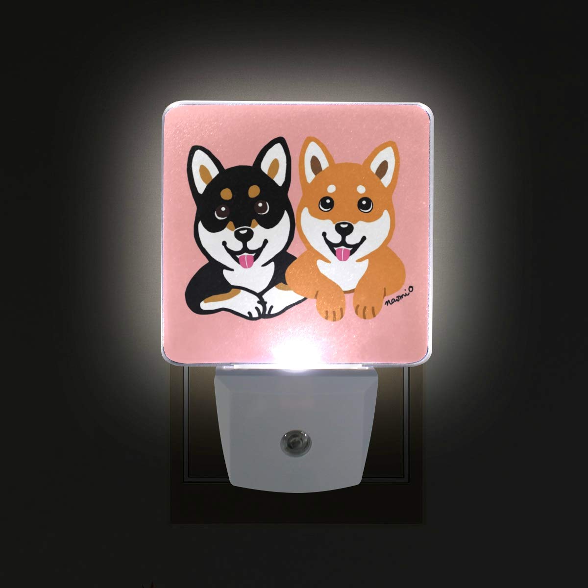 Happy Shiba Inu Led Night Lights With Auto Dusk To Dawn
