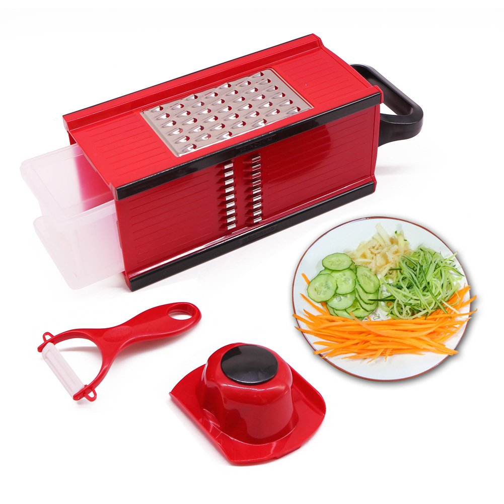 Nardo Visgo® Mandoline Slicer with 4 Stainless Steel Blades Multifunctional Vegetable Peeler
