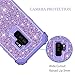 LONTECT Compatible Galaxy S9 Plus Case Luxury Glitter Sparkle Bling Heavy Duty Hybrid Sturdy High Impact Shockproof Protective Cover Case for Samsung Galaxy S9 Plus - Shiny Purple