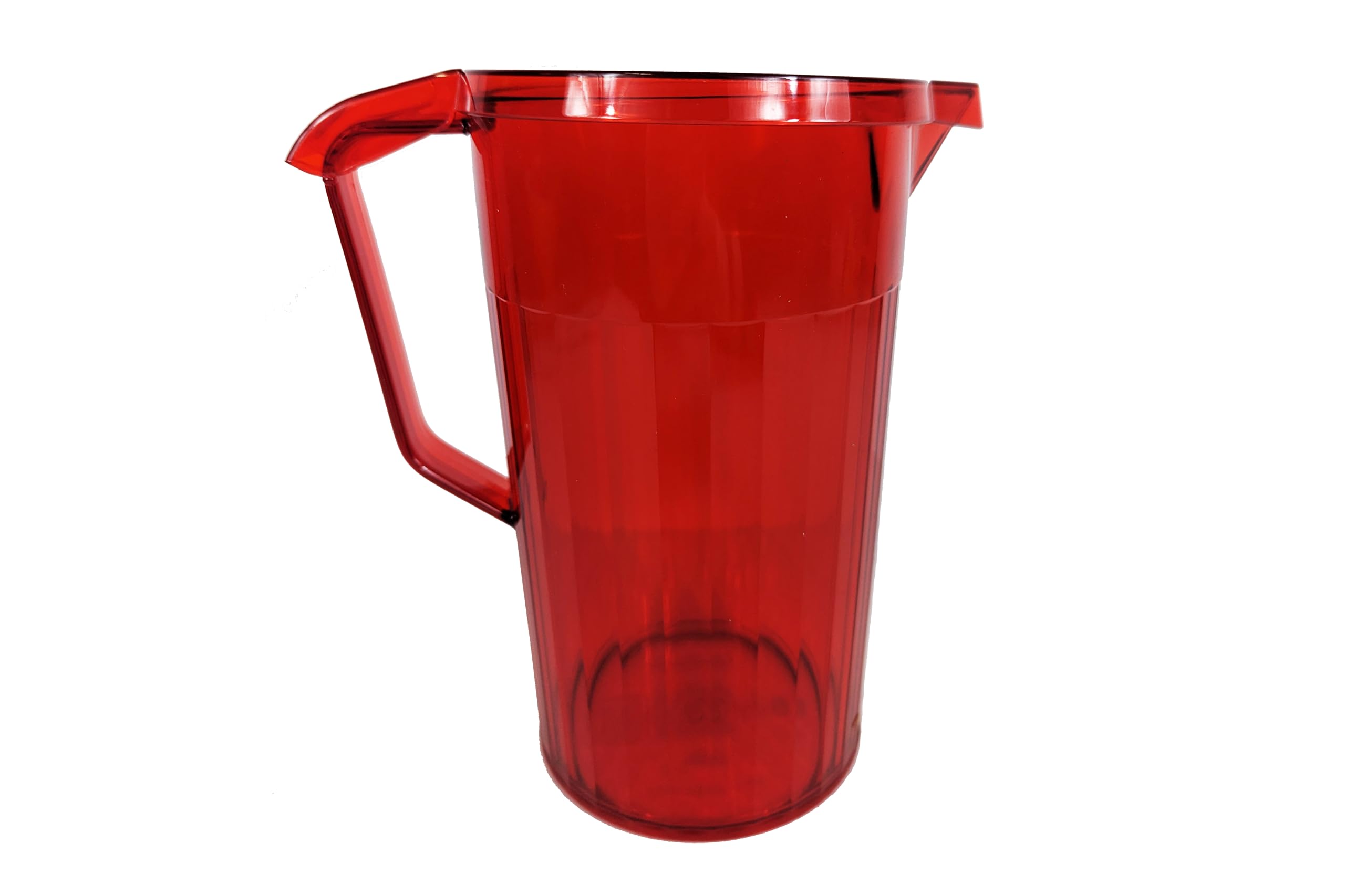 Harfield 1.1 Litre Shatterproof Copolyester Plastic Pitcher Drink Jug with Lid BPA Free (Red)