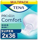 TENA Comfort Super Incontinence Pads 2 Packs of 36 - ConfioAir Breathable