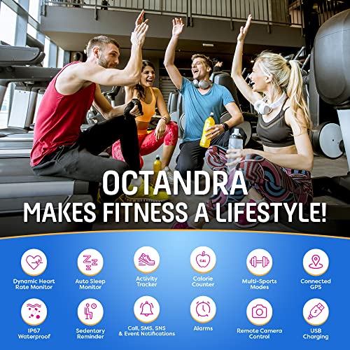 OCTANDRA Active VeryFitPro Fitness Tracker HR Heart Rate Sleep Monitor Step Counter IP67