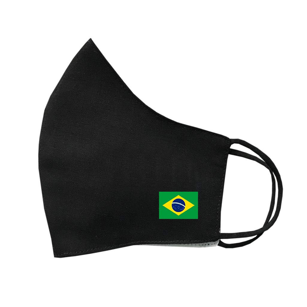 inking house Set of 4 x Brazilian Face Mask Protective Covering Washable Reusable Breathable Cover Brazil Flag