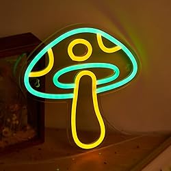 Chi-buy LED Neon Mushroom Cute Neon Sign, USB