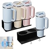 Magnetic Cup Holder for Stanley, HYLEBOR 2Pack Tumbler Organizer for 30/40 oz Stanley Cup Accessories, Disassembly Water Bottle Organizer for Refrigerator, Cabinet, Kitchen
