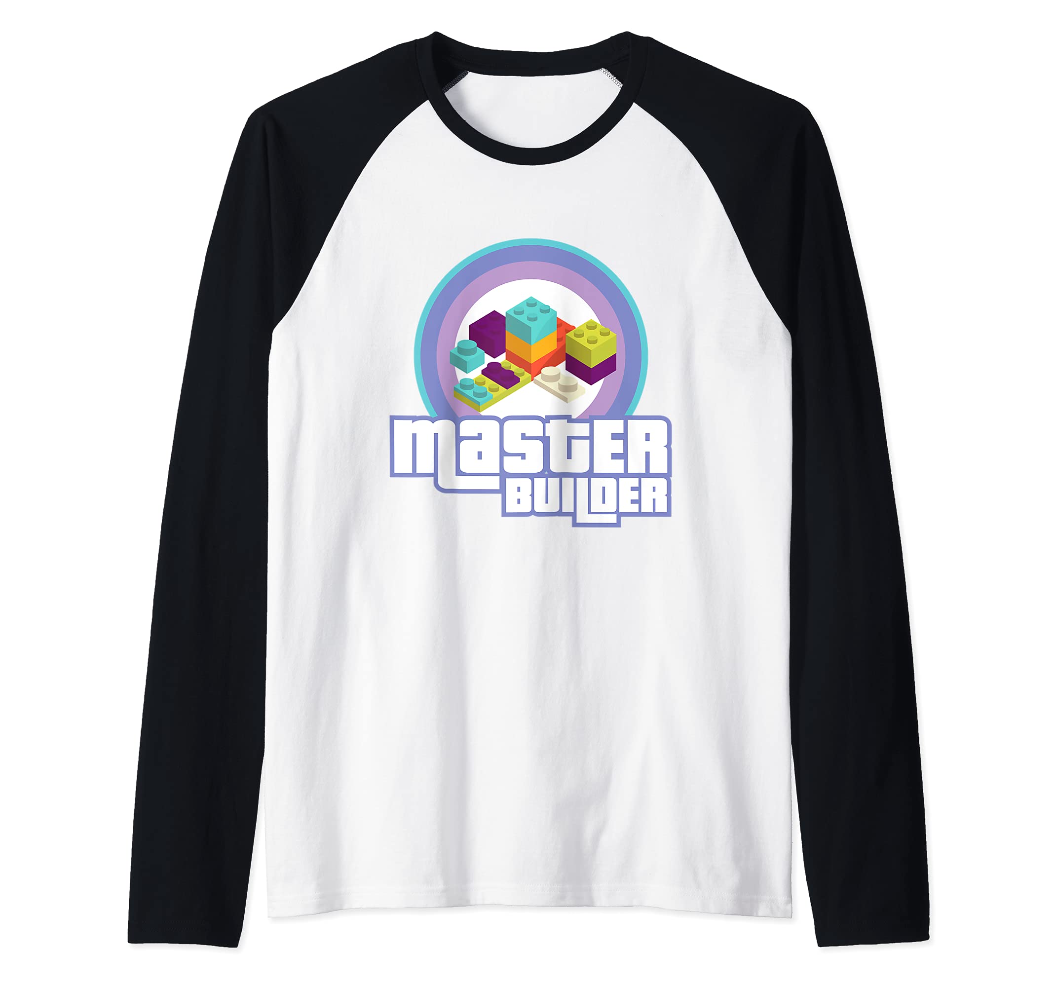Building Blocks I Brick Builders I Master Builder Raglan Baseball Tee