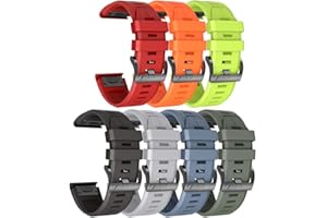 ANCOOL for Garmin Fenix 5X/7X/6X Watch Band Quickfit 26mm Watch Bands Compatible with Fenix 6X Pro/5X Plus/7X Pro/8 51mm(Pack of 7)
