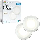 CLEANLIFE 7" LED Flush Mount Ceiling Light - Energy Efficient LED Puck Lights - Easy-Install Ceiling Lights for Hallways - Di