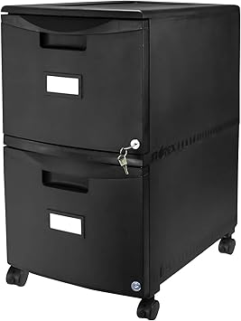 Amazon Com Storex Plastic 2 Drawer Mobile File Cabinet All