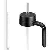 Replacement Lid for Hydroflask Wide Mouth Water Bottle, Top Lids with Straw for Hydro Flask Accessories, Top Sport Bottle Handle Cap for Hydroflask 12 16 20 32 40 64 128 oz Wide Mouth