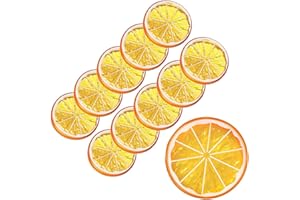 Hagao Fake Orange Slice Artificial Fruit Highly Simulation Lifelike Model for Home Party Decoration Orange 10 pcs