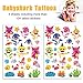 Baby Cute Shark Party Supplies Temporary Tattoos for Kids 104 Tatoos Party Favors & Birthday Party Decorations