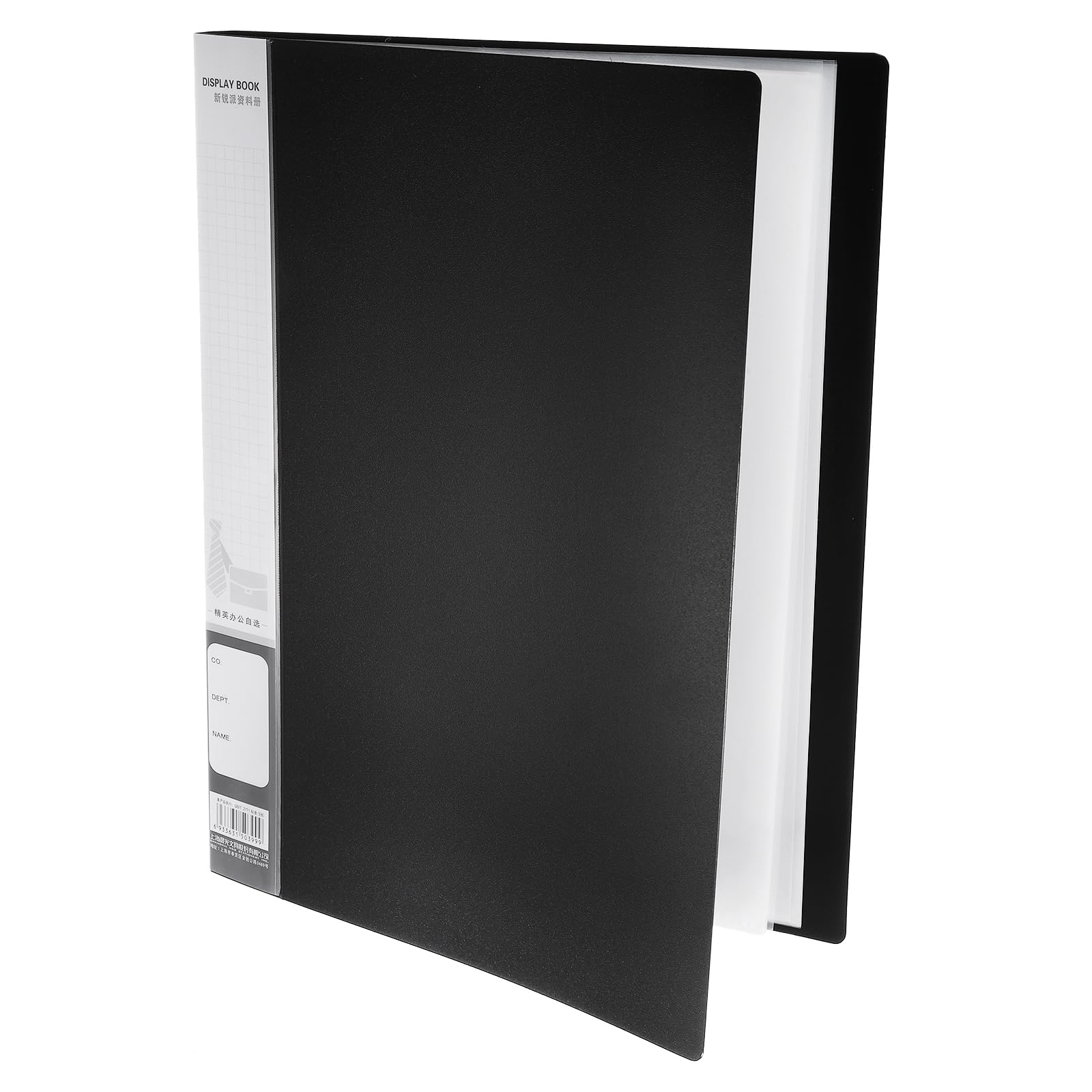 M&G 40-Pocket Binder with PP Plastic Sleeves A4(Black), Art Portfolio Folder with Clear Sheet Protectors, Display 80 Pages for Organizing Documents, 310x235x25mm
