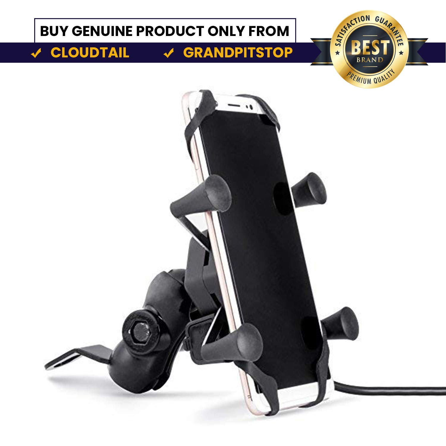 grandpitstop bike mobile holder with charger