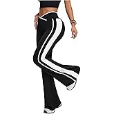 SHENHE Women's Flare Leggings V Crossover Side Stripe Bell Bottom Stretch Bootcut Yoga Pants